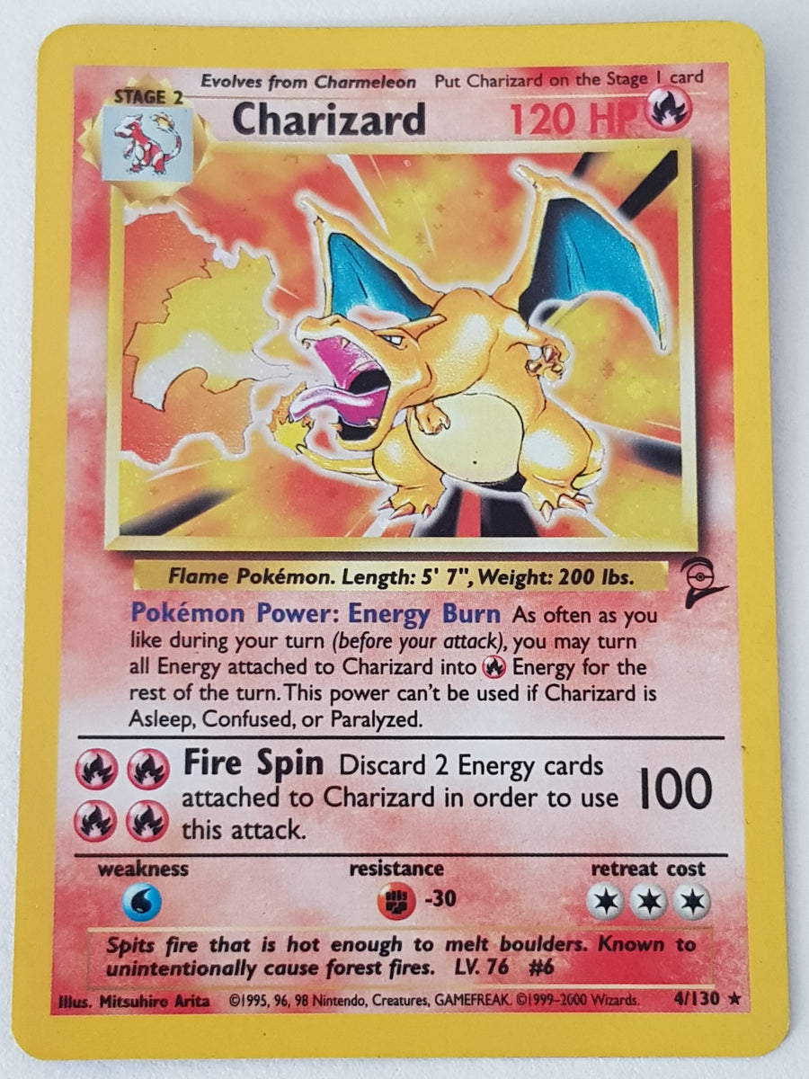 Charizard Base Set 2 Holo リザードン 英語版 Pokemon Base Set 2 Charizard #4/130 Holo Trading Card – Rotterdam
