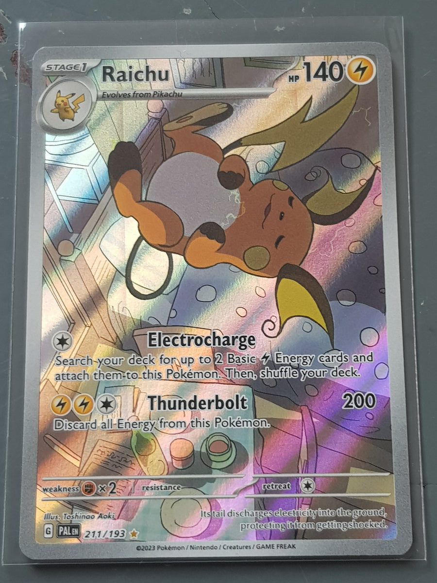 Pokemon Scarlet and Violet Paldea Evolved Raichu #211/193 Full Art  Illustration Holo Trading Card