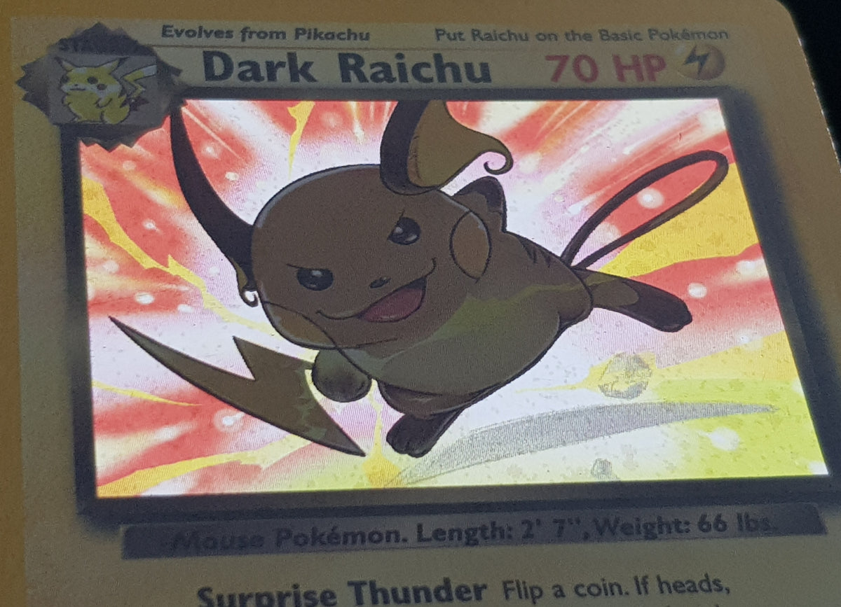 pokemon cards dark raichu value Pokemon Team Rocket Dark Raichu #83/82 Secret Rare Holo Trading Card