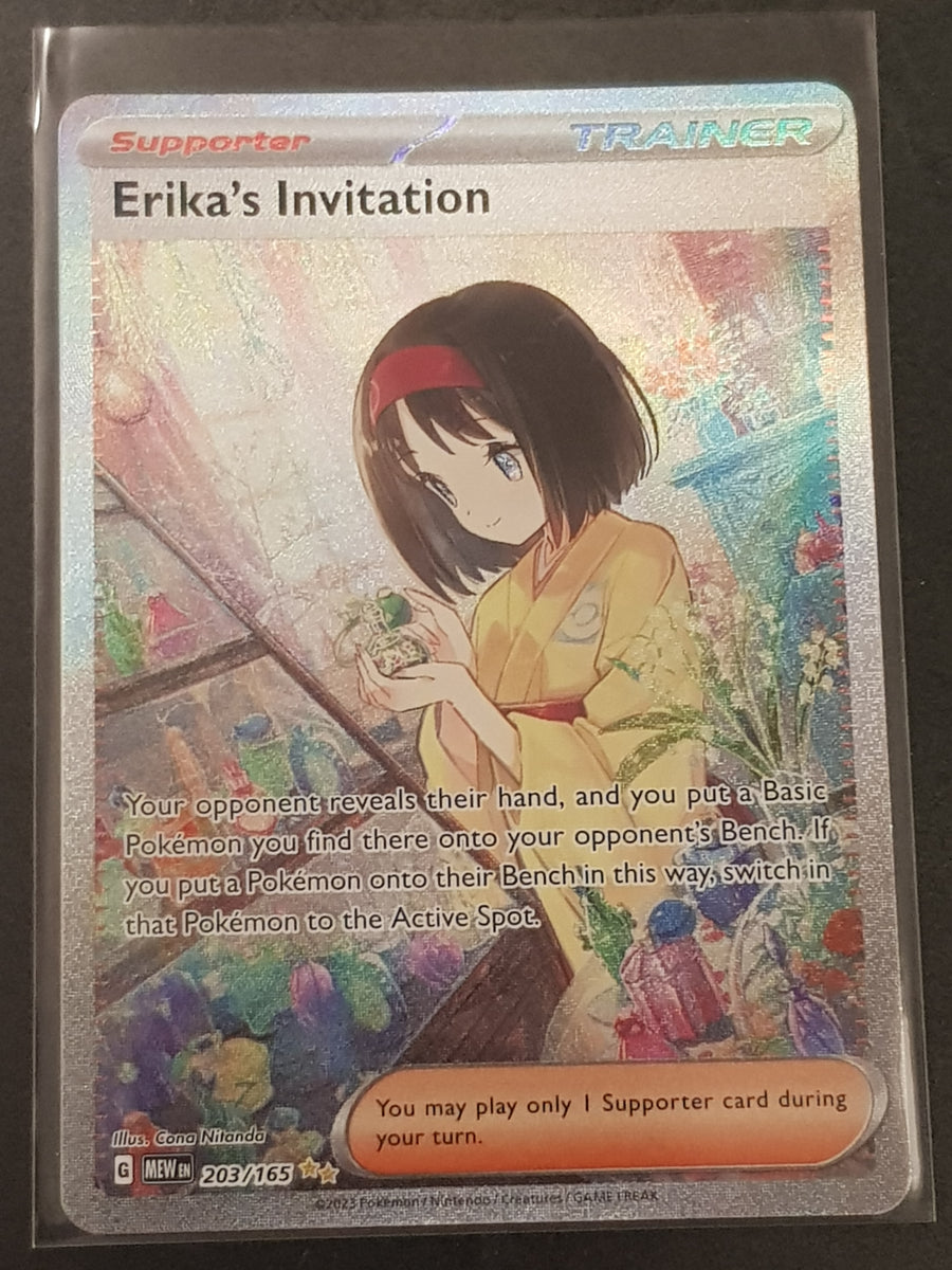 Pokemon Scarlet and Violet 151 Erika's Invitation #203/165 SAR Holo Trading  Card