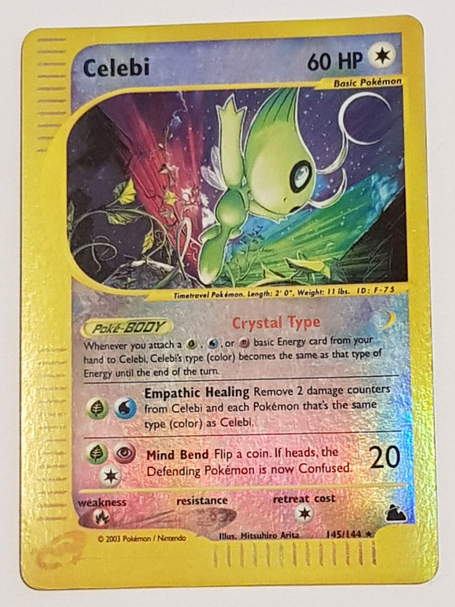 Pokemon Skyridge Celebi #145/144 Reverse Holo Secret Rare Trading Card –  Rotterdam Comics