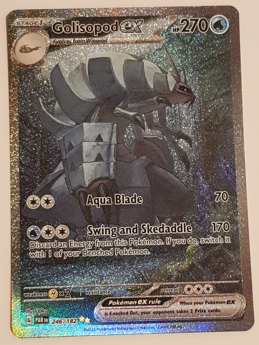 Pokemon Scarlet and Violet Paradox Rift Golisopod Ex #246/182 Special  Illustration Rare Holo Trading Card