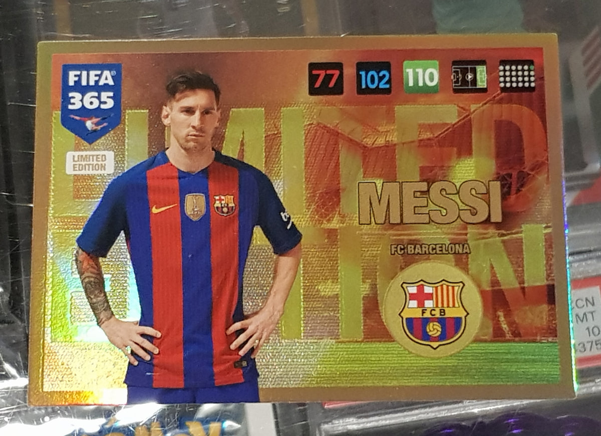 2017 Panini Adrenalyn FIFA 365 Lionel Messi Limited Edition Trading Ca   Rotterdam Comics