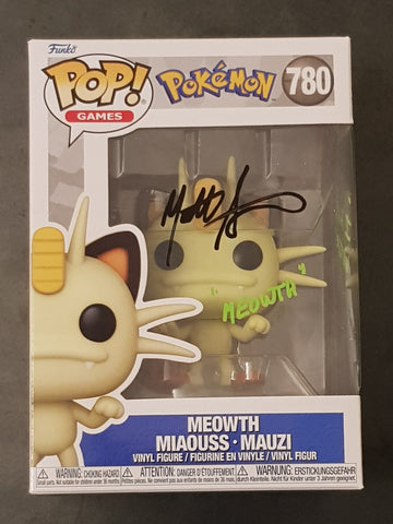 Funko Pop! Pokemon Meowth #780 Vinyl Figure (Signed by Matthew Sussman)
