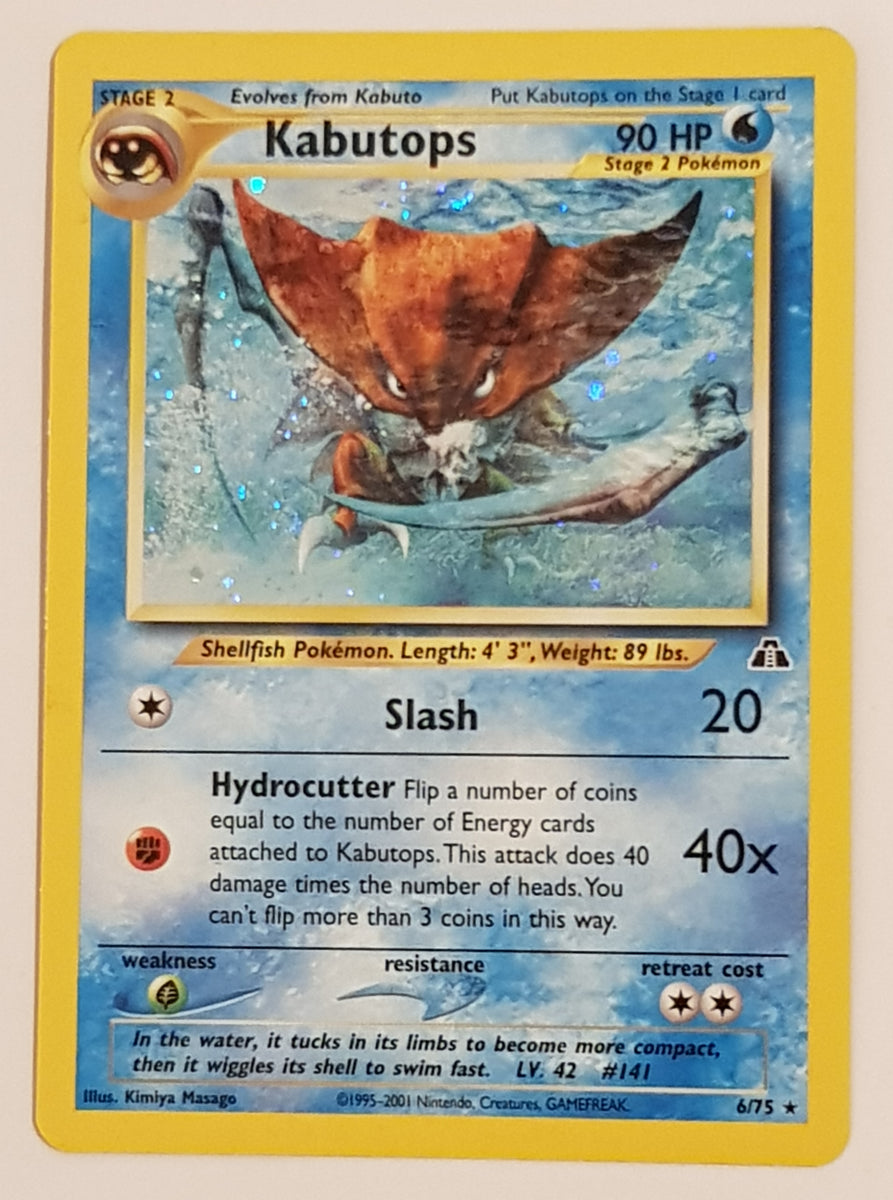 Pokemon Neo Discovery Kabutops #6/75 Holo Trading Card – Rotterdam Comics