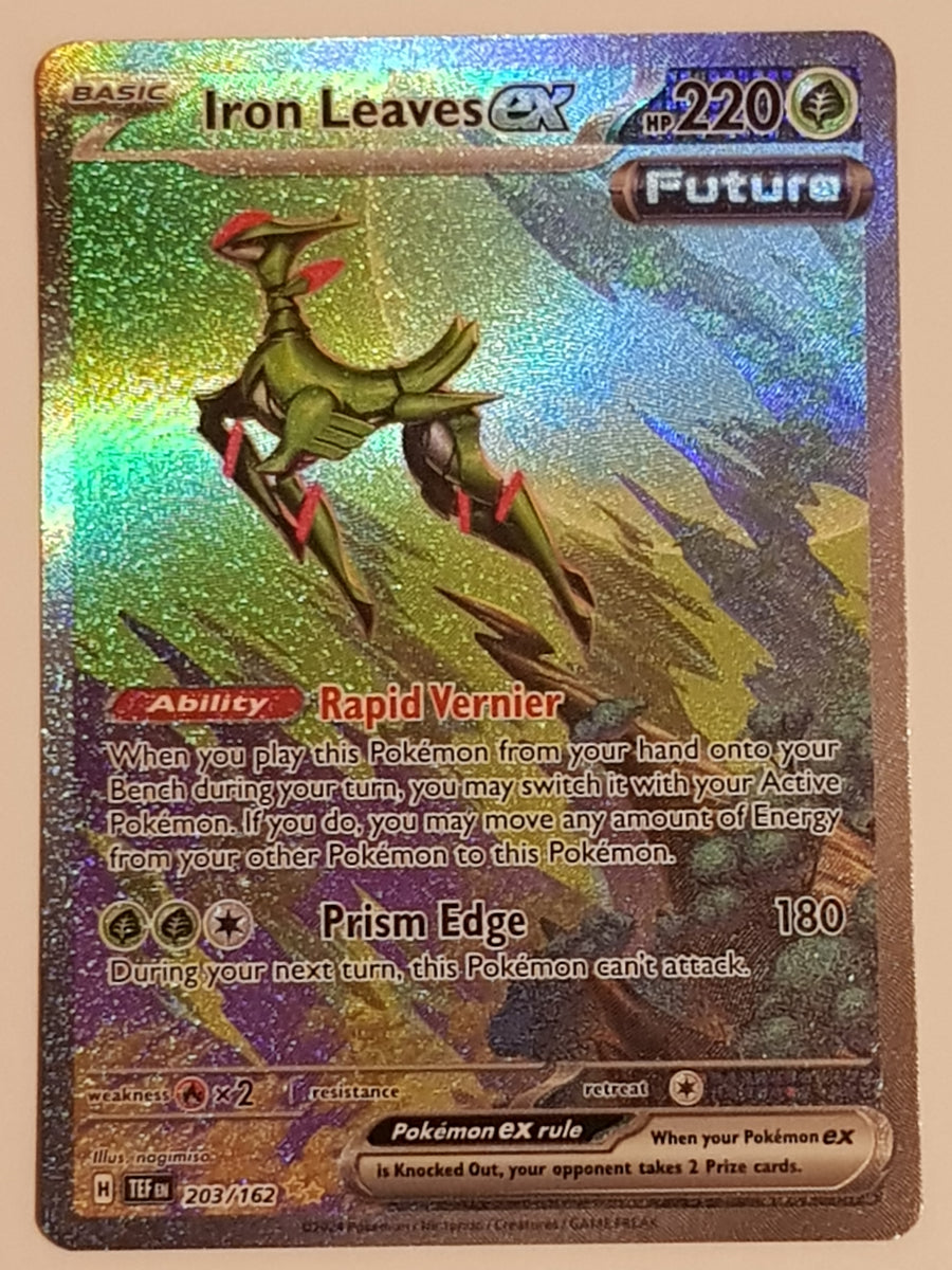 Pokemon Scarlet and Violet Temporal Forces Iron Leaves Ex #203/162 Spe Rotterdam Comics Pokemon Scarlet and Violet Temporal Forces Iron Leaves Ex #203/162 Spe Rotterdam Comics