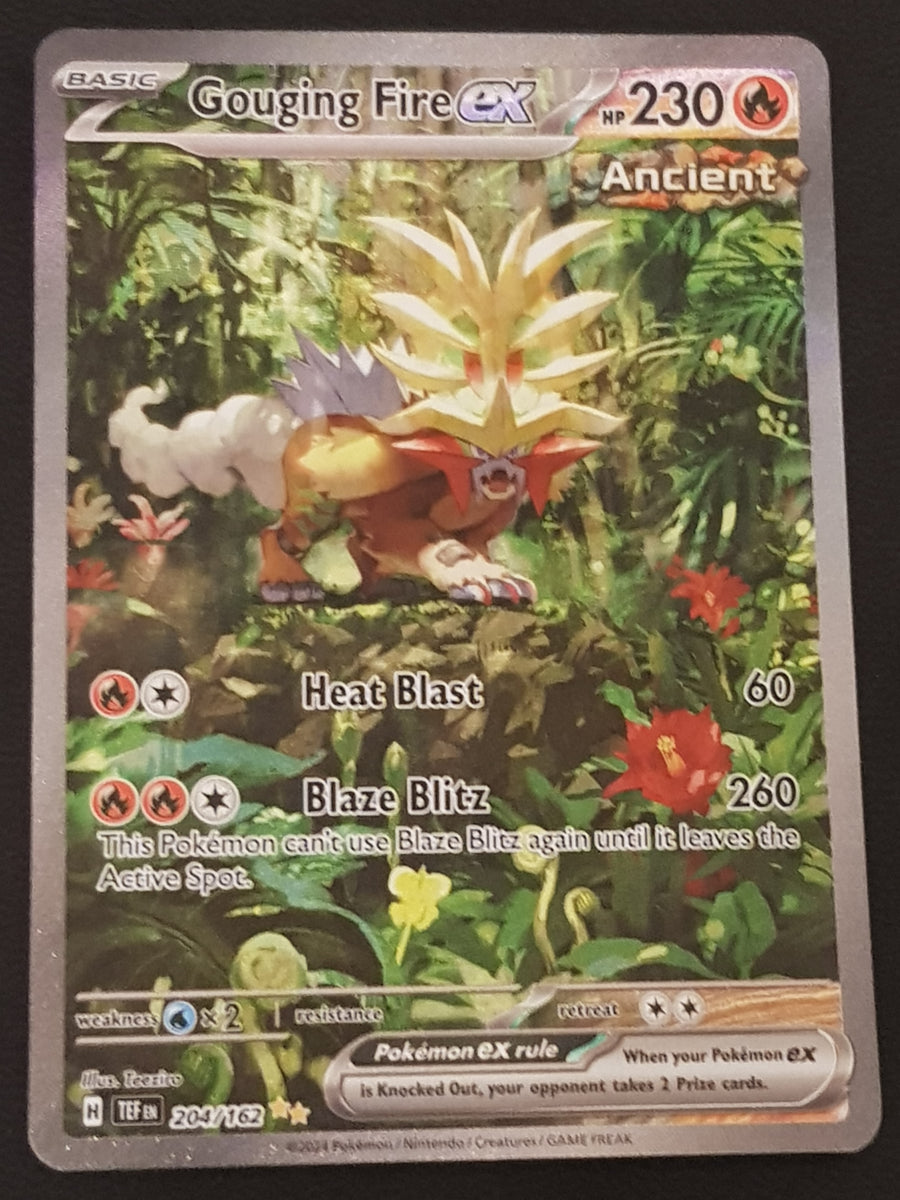 Pokemon Scarlet and Violet Temporal Forces Gouging Fire Ex #204/162 Sp –  Rotterdam Comics
