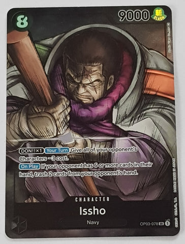 One Piece Card Game OP-03 Pillars of Strength Issho #OP03-078 SR Alt Art Foil Trading Card