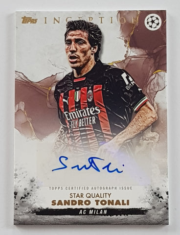 2022-23 Topps Inception UEFA Champions League Star Quality Sandro Tonali Autograph Trading Card