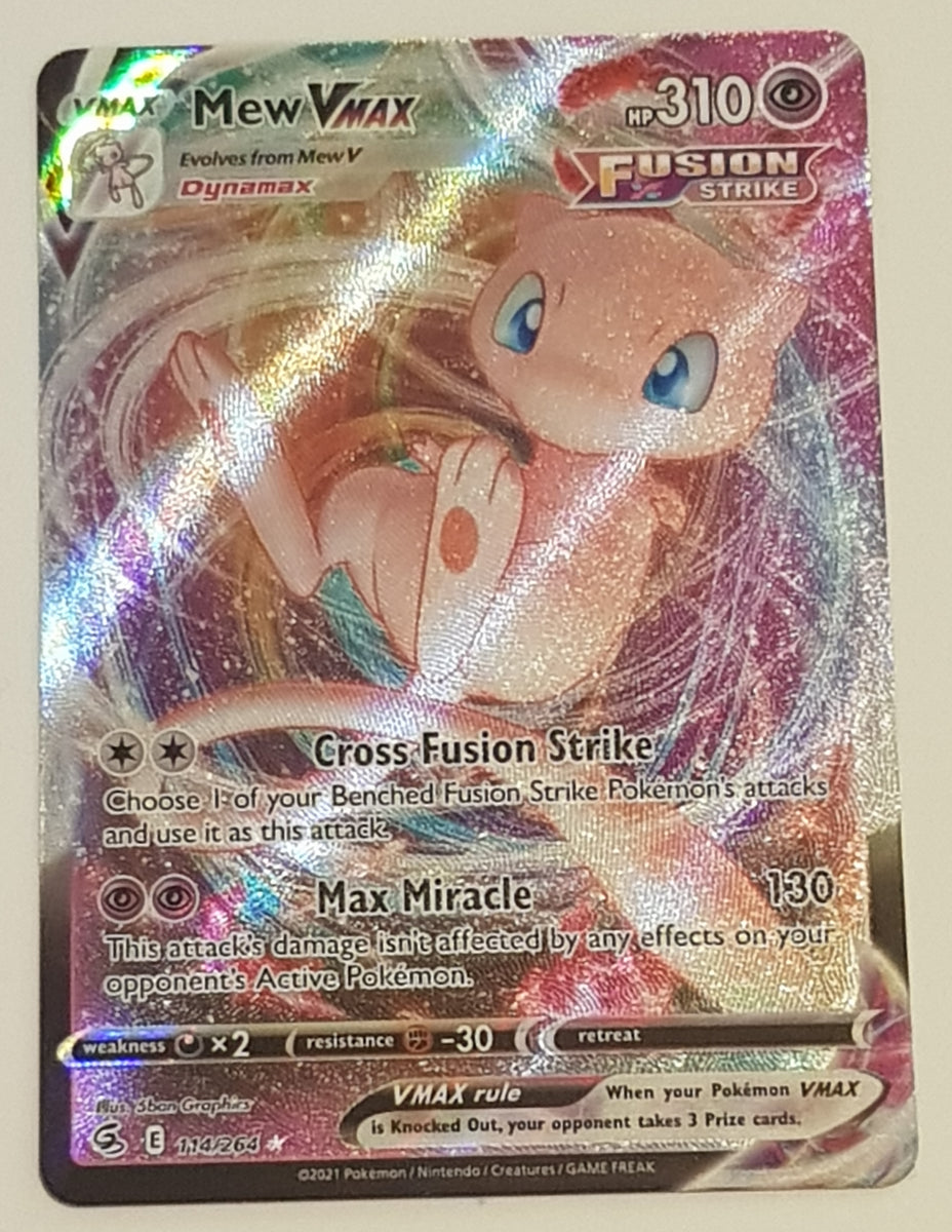 Pokemon Sword and Shield Fusion Strike Mew Vmax #114/264 Holo Trading –  Rotterdam Comics