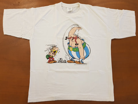 1996 Asterix and Obelix T-shirt XL White (Vtg)