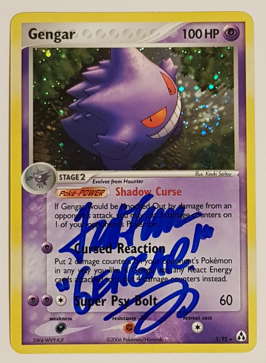 Pokemon Ex Legend Maker Gengar #5/92 Rare Holo Trading Card (Signed by Rotterdam Comics Pokemon Ex Legend Maker Gengar #5/92 Rare Holo Trading Card (Signed by Rotterdam Comics