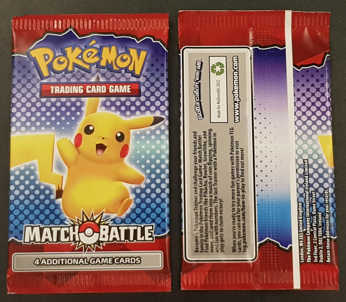 2022 McDonald's Pokemon Match Battle Sealed Booster Pack – Rotterdam Comics
