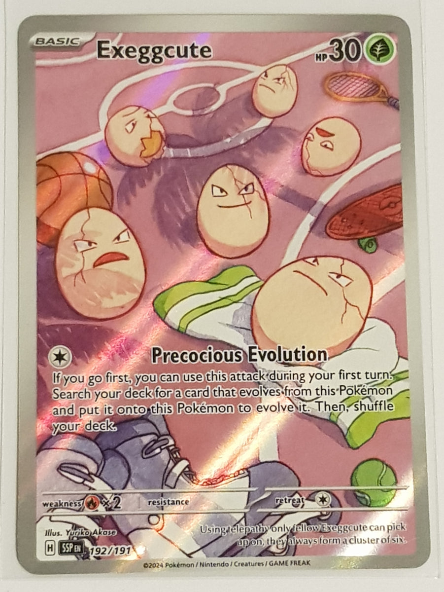 exeggcute pokemon card price Pokemon Scarlet and Violet Surging Sparks Exeggcute #192/191 Illustration  Rare Holo Trading Card