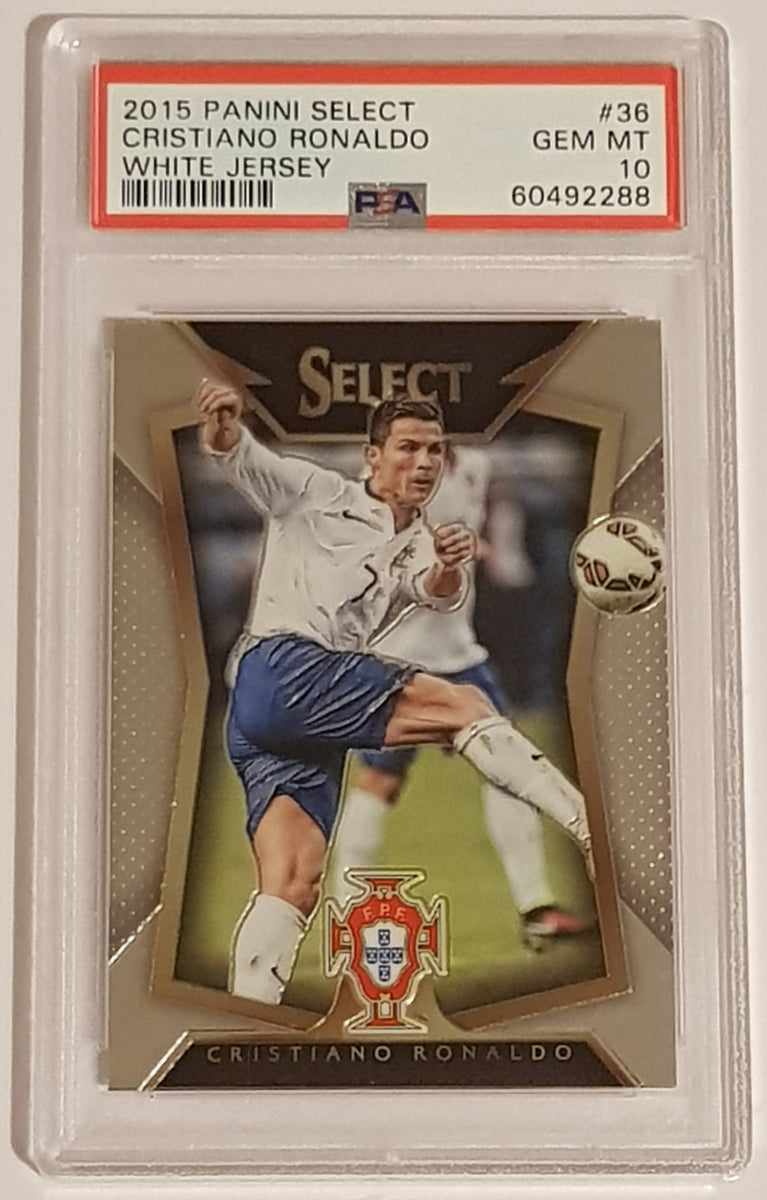 2015 Panini Select Cristiano Ronaldo White hotsell Jersey #36 PSA 10 GEM