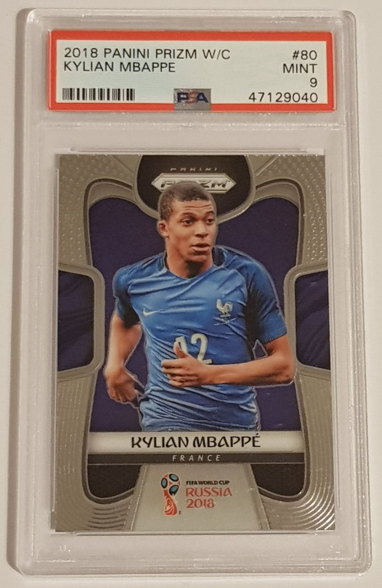 2018 Panini Prizm FIFA World Cup Russia Kylian Mbappe #80 PSA 9