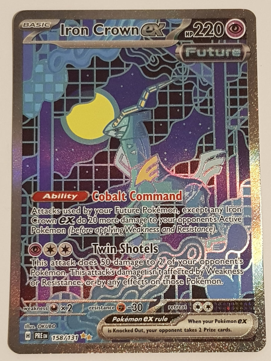 iron crown pokemon card value Scarlet and Violet Prismatic Evolutions Ex #158/131 – Rotterdam Comics Choose your style:🎁 Surprise me! Restock-20240331 Placeholder Image Provided 3 Black & WhiteAuto