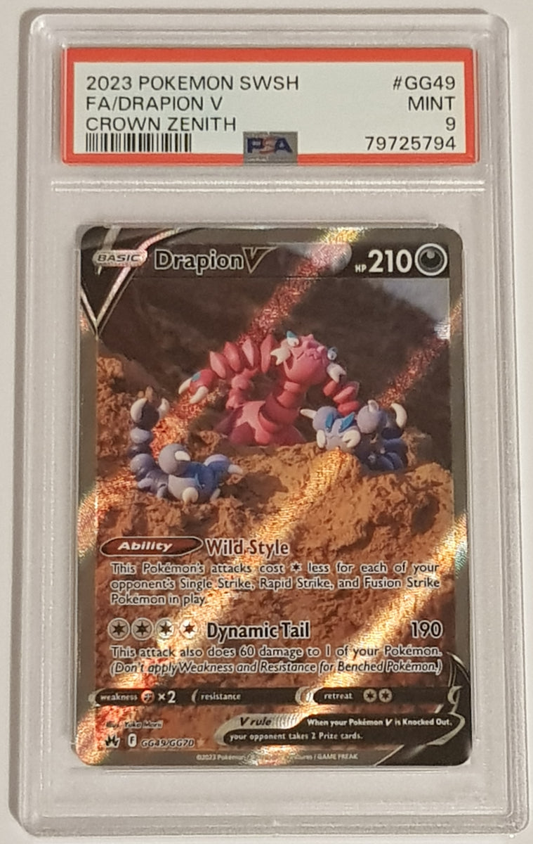 Pokemon Sword and Shield Crown Zenith Drapion V #GG49/GG70 PSA 9 Galar –  Rotterdam Comics