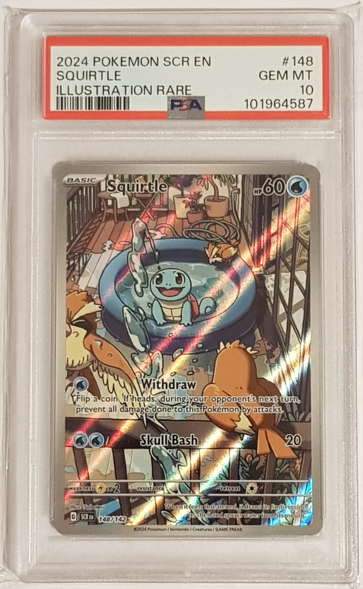 Pokemon Scarlet and Violet Stellar Crown Squirtle #148/142 PSA 10 Illu –  Rotterdam Comics