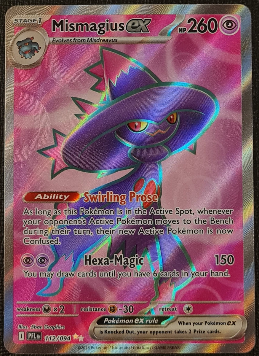 Pokemon Mega Evolution Phantasmal Flames Mismagius Ex #112/094 Ultra R Rotterdam Comics Pokemon Mega Evolution Phantasmal Flames Mismagius Ex #112/094 Ultra R Rotterdam Comics