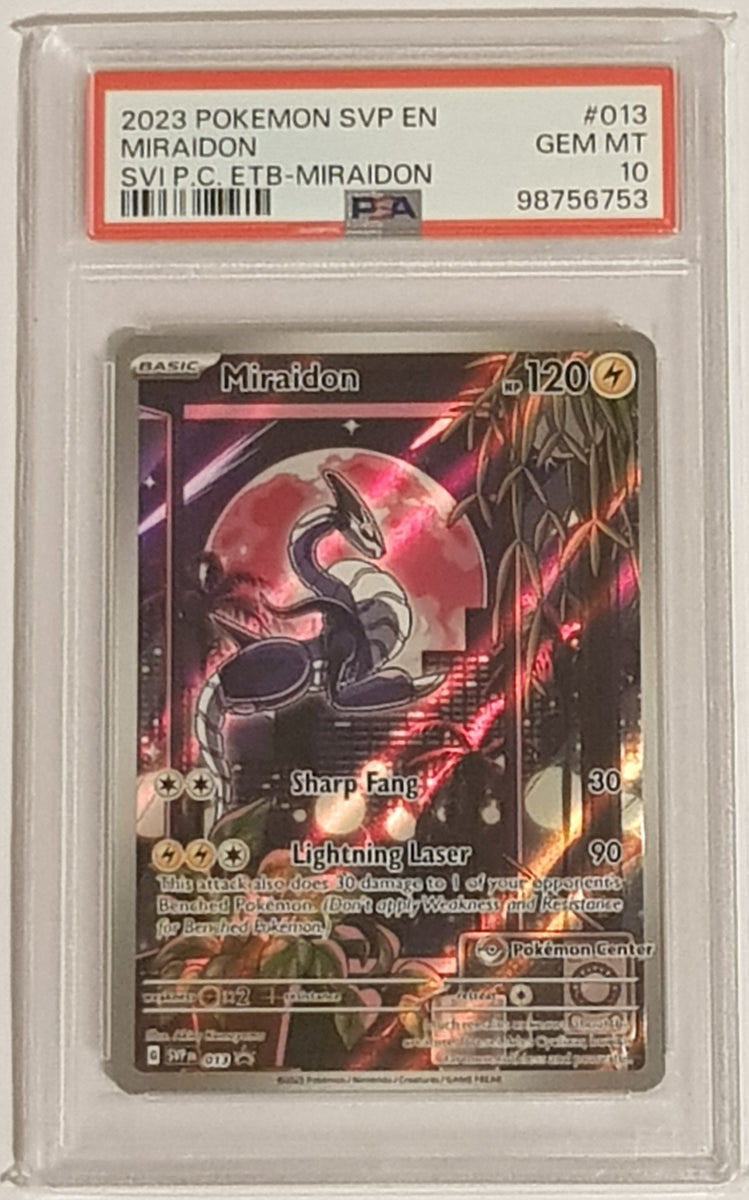 Pokemon Scarlet and Violet ETB Miraidon #SVP013 PSA 10 Pokemon Center Rotterdam Comics Pokemon Scarlet and Violet ETB Miraidon #SVP013 PSA 10 Pokemon Center Rotterdam Comics