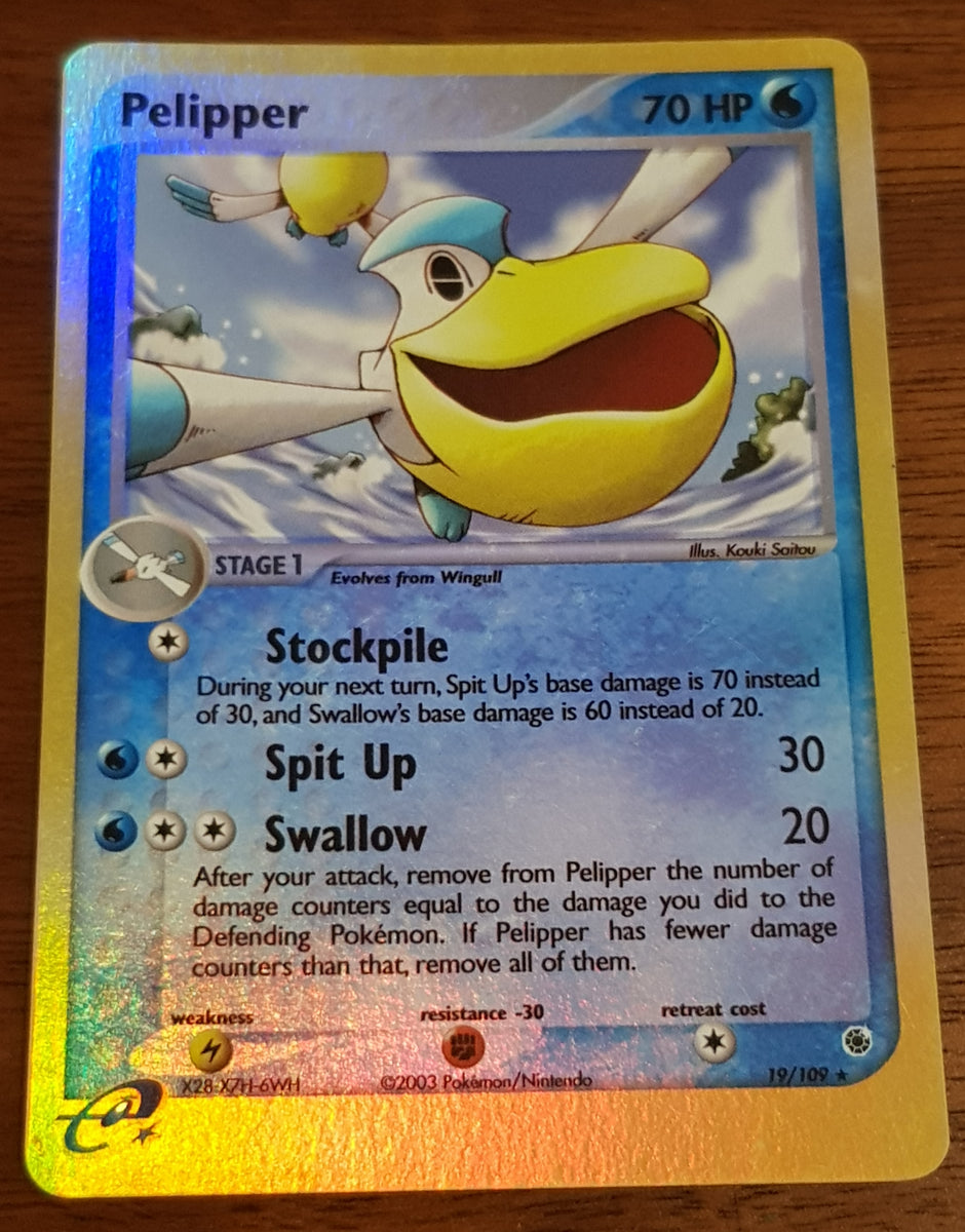 Pokemon EX Ruby and Sapphire Pelipper #19/109 Reverse Holo Trading Car Rotterdam Comics Pokemon EX Ruby and Sapphire Pelipper #19/109 Reverse Holo Trading Car Rotterdam Comics