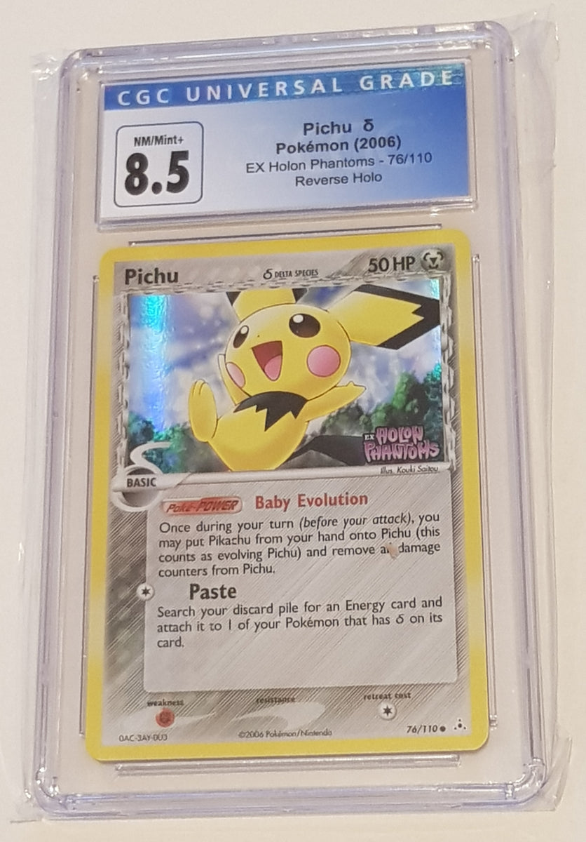 Pokemon Ex Holon Phantoms Pichu #76/110 CGC 8.5 Reverse Holo Trading C –  Rotterdam Comics