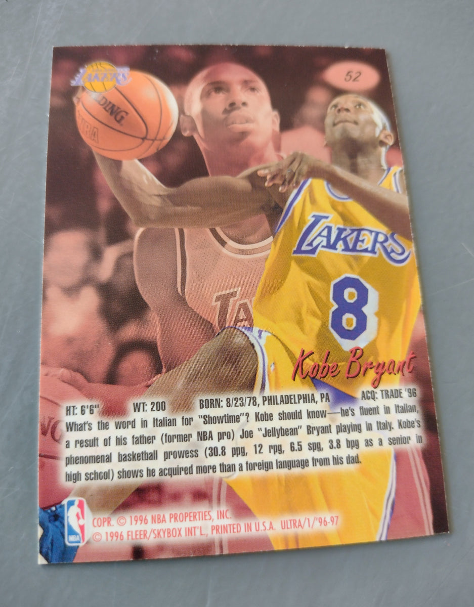 1996-97 Fleer Ultra Kobe Bryant #52 Rookie Card – Rotterdam
