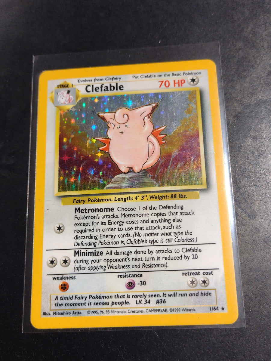 Pokemon Jungle Clefable #1/64 (no symbol) Holo Trading Card