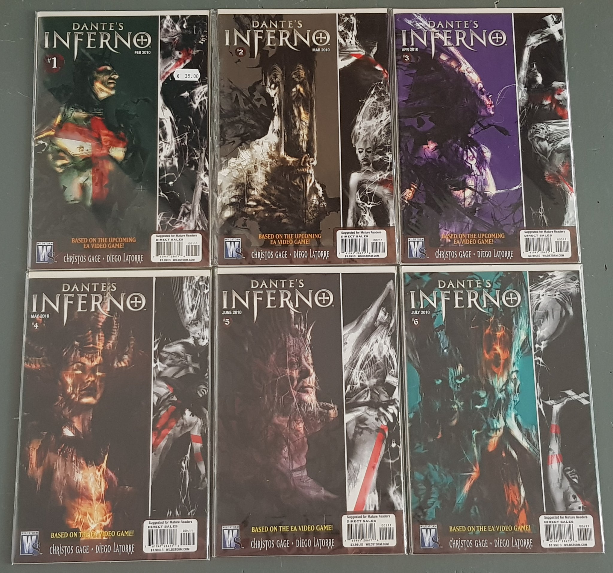 Dante's Inferno #1-6 NM Complete Set