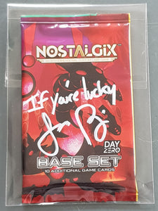 Nostalgix TCG Base Set - Day Zero Sealed Trading Card Booster Pack (Signed by Jason Paige)