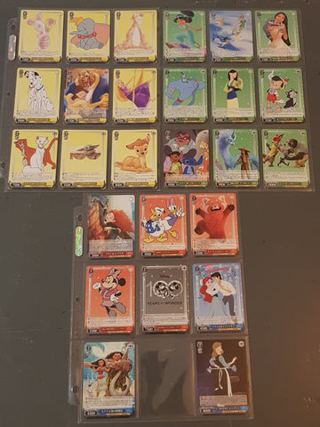 Weiss Schwarz Disney 100 Years of Wonder Complete (26) Card Uncommon Set