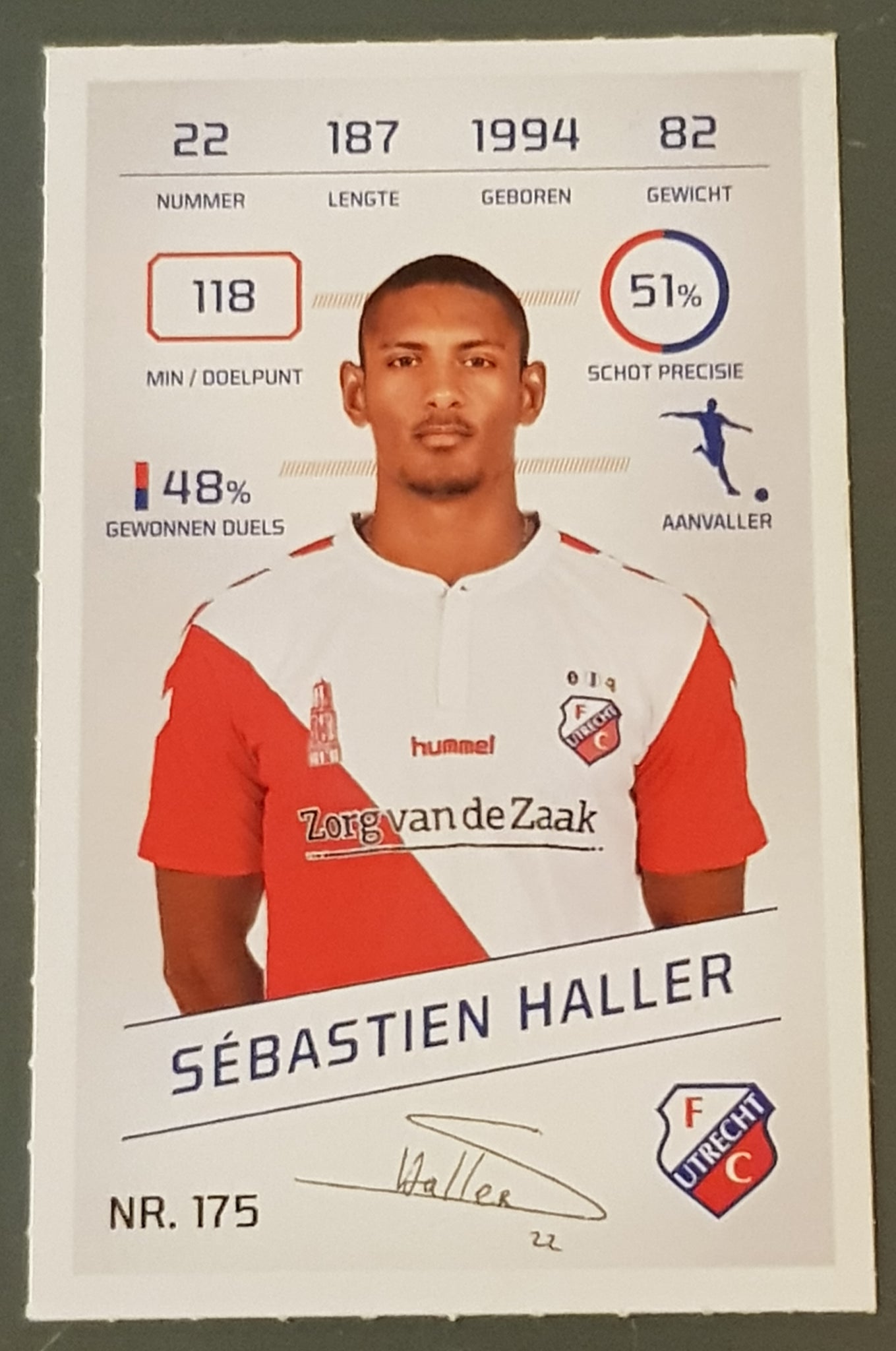 2015-16 Eredivisie Sebastian Haller #175 Rookie Sticker (Plus)