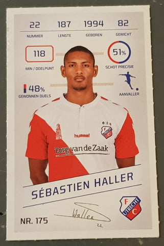 2015-16 Eredivisie Sebastian Haller #175 Rookie Sticker (Plus)