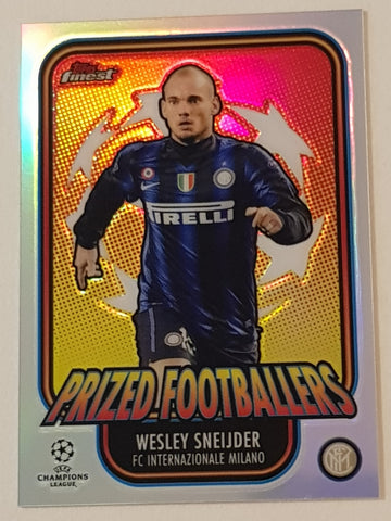 2020-21 Topps Finest UEFA Champions League Prized Footballers Wesley Sneijder #PF-WS Trading Card
