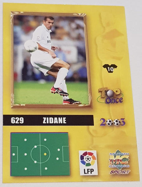 2002-03 Mundicromo Top Liga Zinedine Zidane Top Once #629 Trading Card