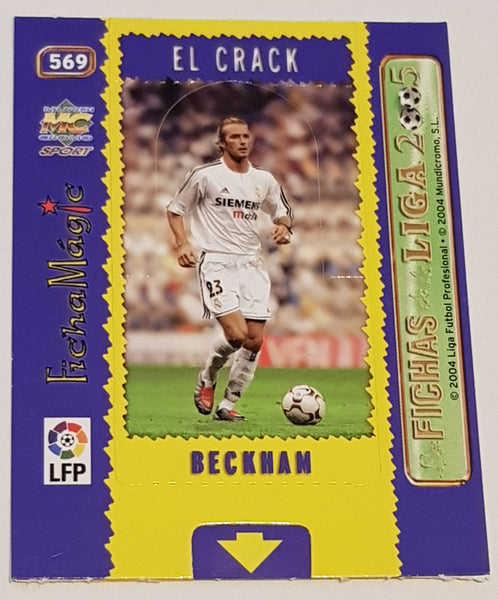 2005 Las Fichas de La Liga Mundicromo David Beckham #569 Pop-Up Trading Card