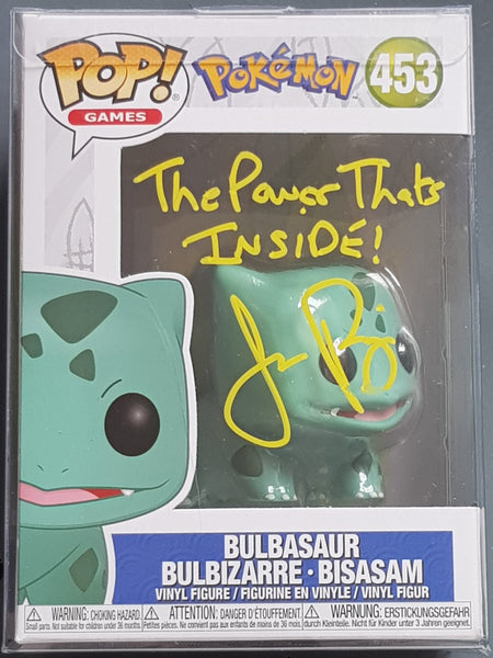 Funko Pop! Pokemon Bulbasaur #453 Vinyl Figure (Signed by Jason Paige)