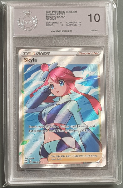 skyla trainer pokemon card Sword and Shield Shining Fates #72/72 PGS 10 Ultra Rare – Rotterdam Comics Character:Genie ST-19 clear acrylic holder that Bloomburrow - Moxfield -