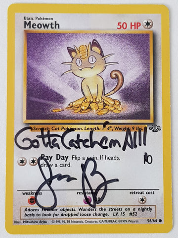 Autographed Vintage 1st Gen Eevee Card - Jason Paige