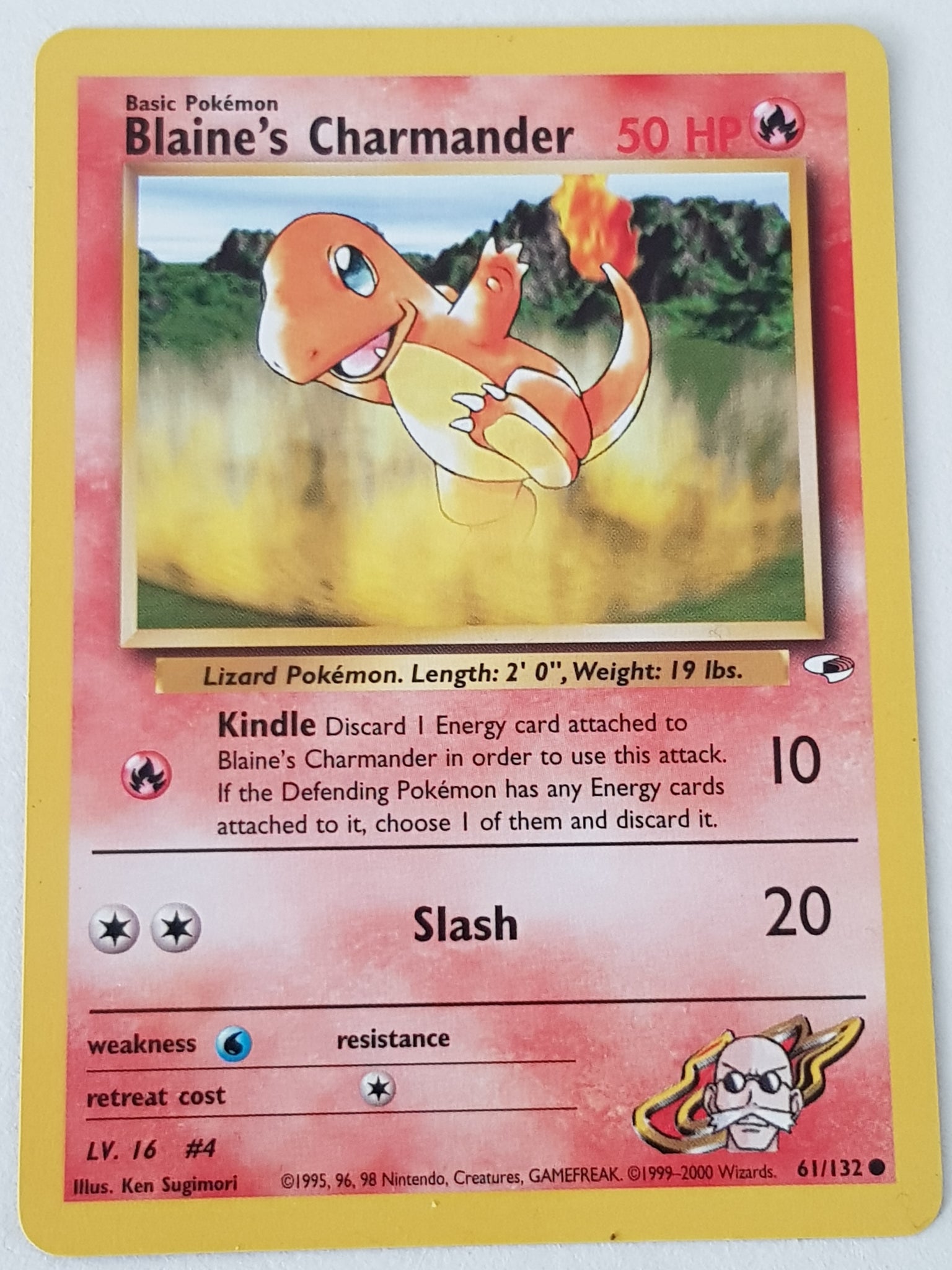 Pokemon Gym Heroes Blaine's Charmander #61/132 Trading Card