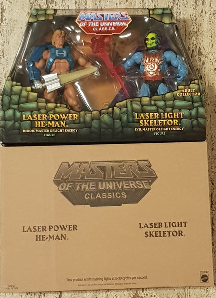 Masters of the Universe Classics Laser Power He-Man/Laser Light Skeletor Action Figure 2-Pack