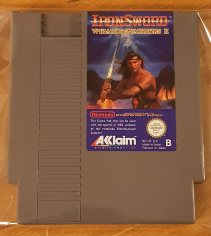 Iron Sword Wizards and Warriors II Nintendo NES Video Game