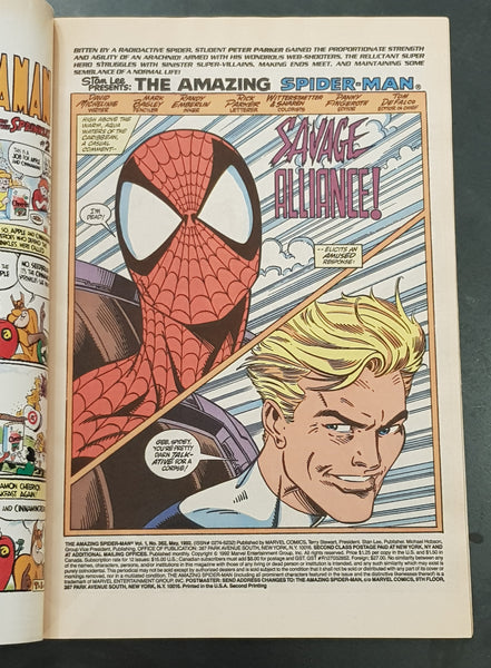 Amazing Spider-Man #362 FN- (2nd Print) Variant