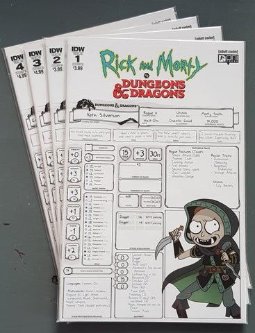 Rick and Morty vs Dungeons and Dragons #1-4 NM- Complete (Cvr B) Variant Set