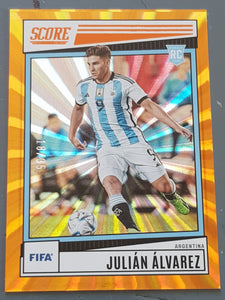 2022-23 Panini Score FIFA Julian Alvarez #13 Bronze Laser Parallel /35 Rookie Card