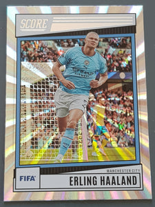 2022-23 Panini Score FIFA Erling Haaland #176 Silver Laser Parallel Trading Card