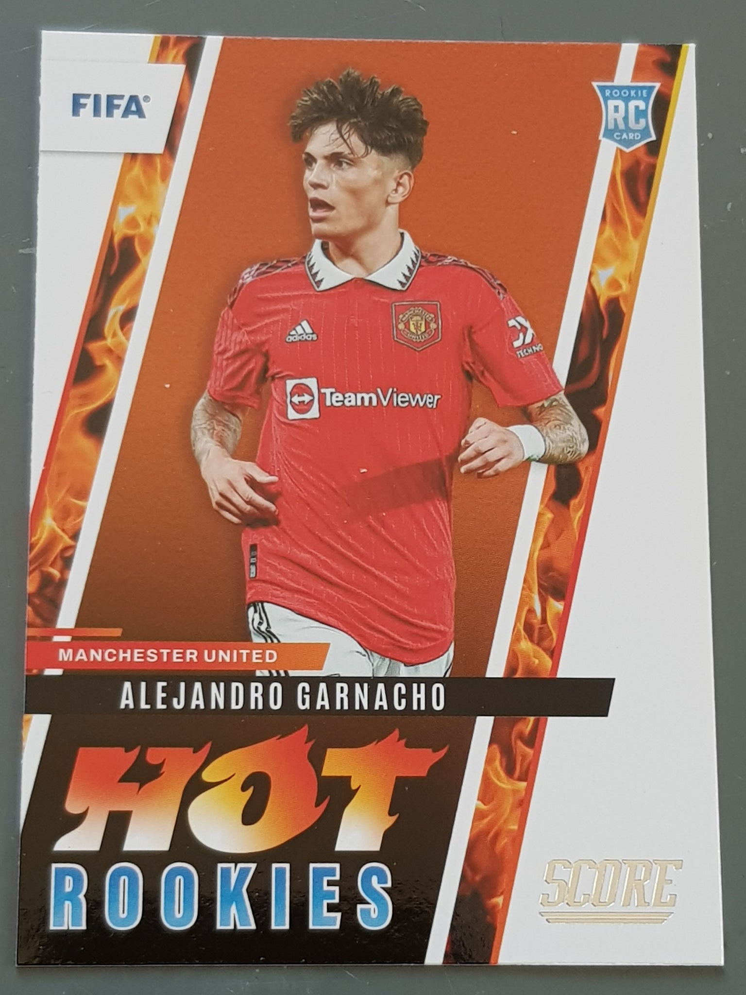 2022-23 Panini Score FIFA Alejandro Garnacho Hot Rookies #19 Rookie Card