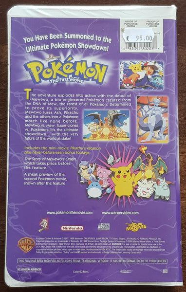 Pokemon the First Movie - Original NTSC (US Release w/ Mewtwo Promo Card - Signed by Jason Paige)