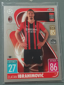 2021-22 Topps Chrome Match Attax UEFA Champions League Zlatan Ibrahimovic #124 Trading Card